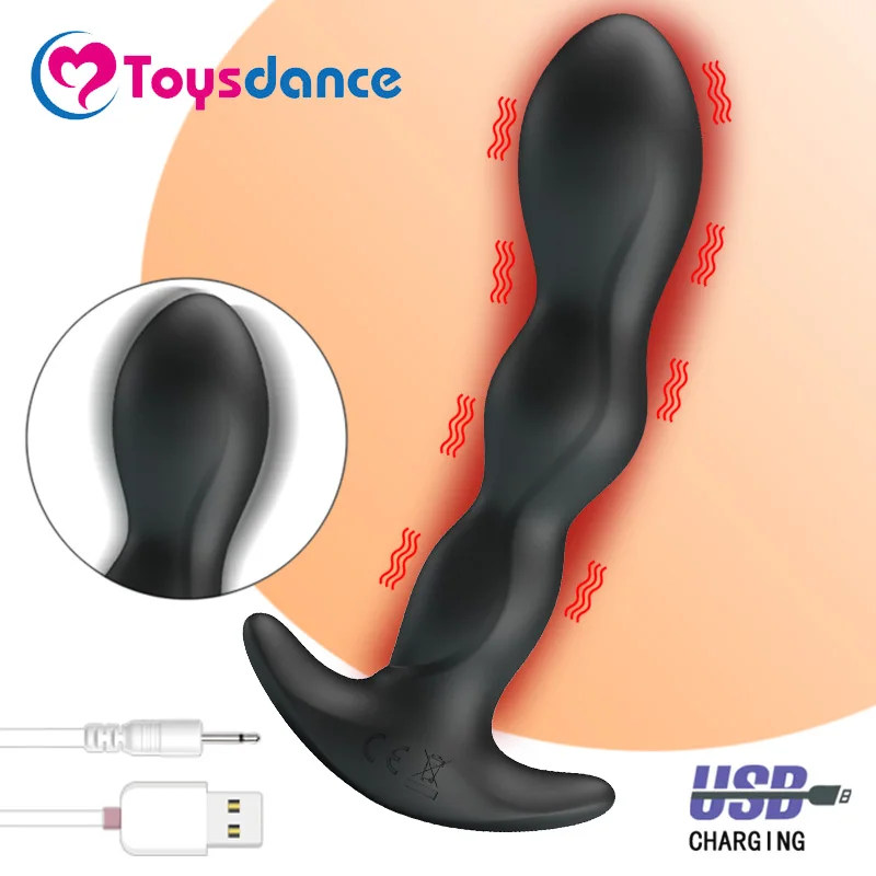 Toysdance Unisex Silikónové Análny Vibrátor (12 Rýchlosť Výkonné Vibračné Zadok Plug Mužskej Prostaty Masér Žien G-spot Riti sexuálnu Hračku,