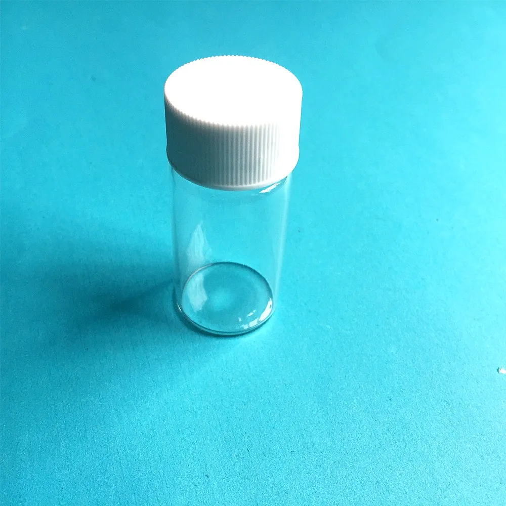 Transparentné Skrutku Chromatografia ampulka 20ml pre Shimadzu 27.5*57mm Vzorky Skladovanie Fliaš 22 mm Obsahuje fľašu s vekom Septa 10pcs