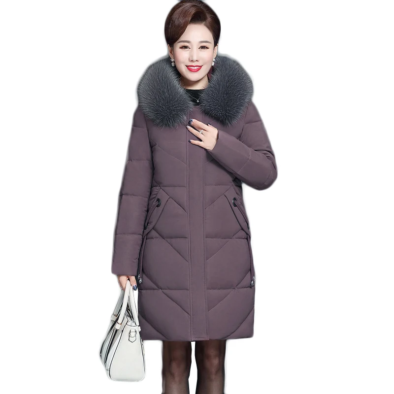 Trendy Produkty Nadrozmerné Coats Ženy Zimná Bunda S Kožušinou 6XL Mládež oblečenie Teplé vrchné oblečenie kvalitné Bavlnené Oblečenie 269