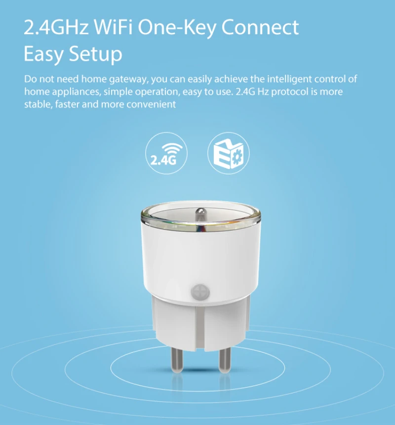 Tuya Smart Plug WiFi FR Zásuvka 16A Power Monitor Načasovanie S Smart Metering/Life APLIKÁCIE, Ovládať Prácu S Alexa Google IOS Android