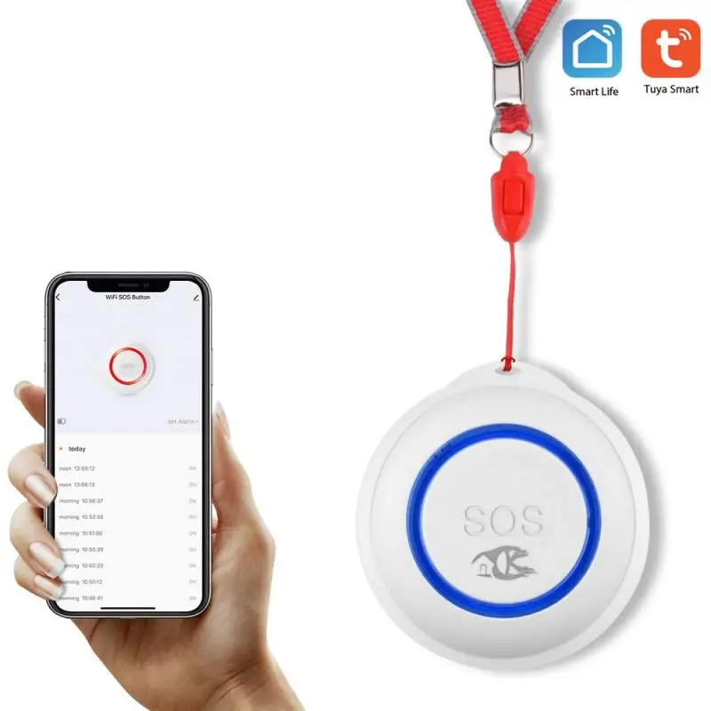 TUYA Smart WIFI SOS Tlačidlo Smart Bezdrôtový Senzor, Alarm Starších Alarm Nepremokavé Poplachový Spínač Pracovať S Tuya APP