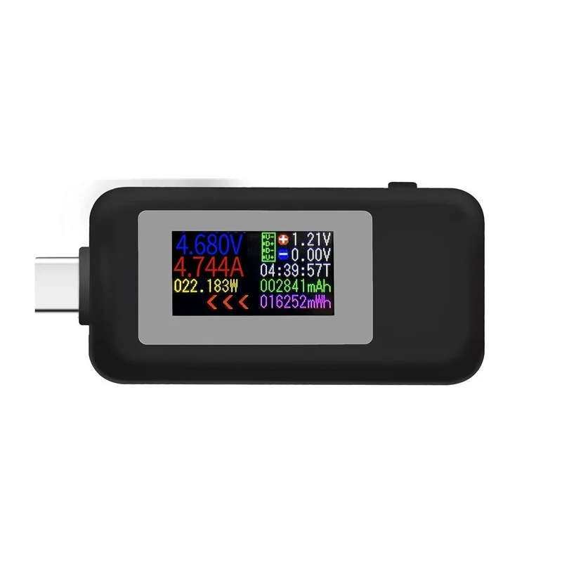 Typ-C Farebný Displej USB Tester 0-5A Prúd 4-30V Napätie USB Nabíjačka Tester Power Meter Mobilného Batérie Detektor Metrov