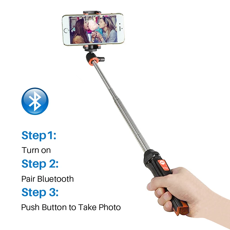 Ulanzi BENRO MK10 Selfie Stick Statív Stojí 4 v 1 Rozšíriteľný Monopod Bluetooth Remote Telefón Mount pre iPhone X 8 Android Gopro