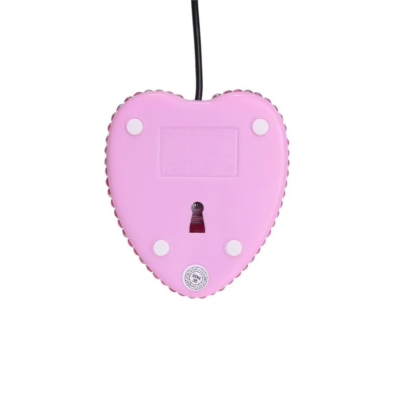 Ultra-tenké Ružové Káblové Gaming Mouse, USB, Optická Hráč Myši Srdce Tvar 1000DPI Prenosný počítač Stolový Počítač Myši Pre Dievčatá Darček