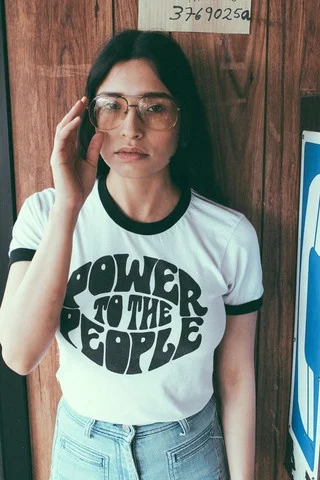 Unisex Ženy Oblečenie Vintage Štýl, Silu Ľudu Slogan T-Shirt Lete Bežné Zvonenie Tee Rovnosti, Spravodlivosti feministe Topy