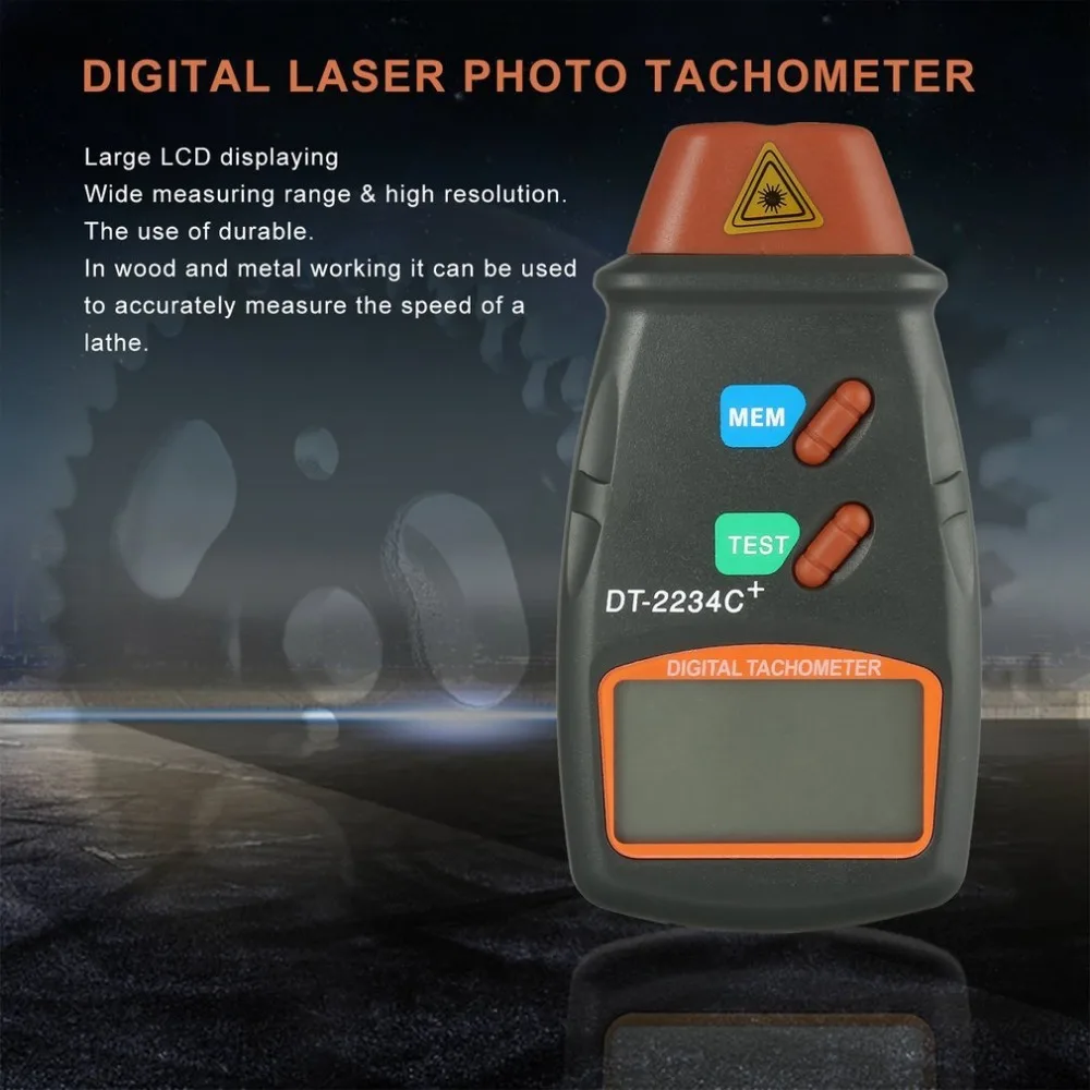 Univerzálny Digitálny Laserový Tachometra bezkontaktné RPM Tach Digitálne Laserové Tachometer Rýchlomer Rýchlosť, Rozchod Motora Praktický Nástroj