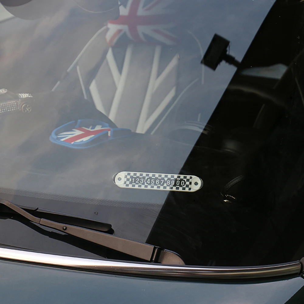 Univerzálny UK Jack prísavky Dočasné Parkovanie Karty Telefónne Číslo Doska Bulík Nálepka Pre MINI Cooper One S JCW Príslušenstvo