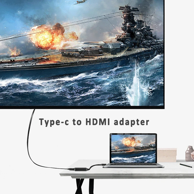 USB 3.1 Pre Adaptér HDMI Samec Samica Converter 4k 30hz Usb Typu C, Hdmi Kábel, Adaptér Pre PC, Počítač, TV Displej