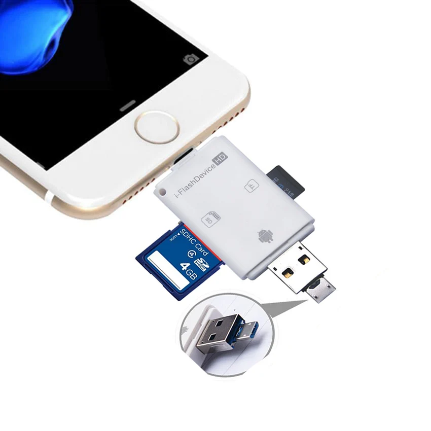 USB Flash Disku, SD TF Čítačku Pre iPhone pro 11 X XS XR 7 6 6 Plus 5s pre iPad 4 Vzduchu Mini 2 3