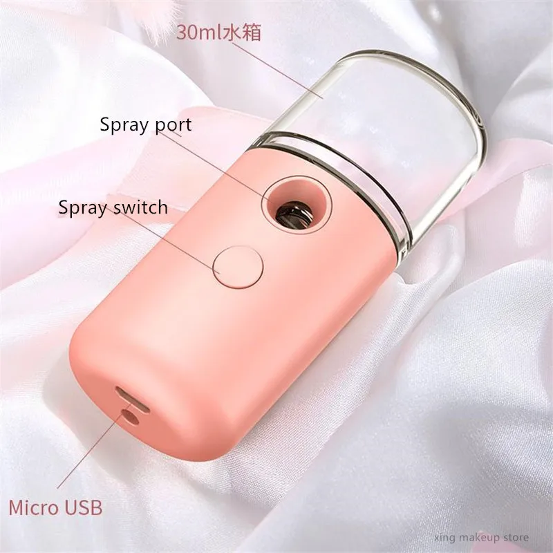 USB Nabíjateľné Prenosný Mini Nano Zvlhčovač Vzduchu Chladenie Tváre Parník Pre Domáce Kancelárie Hmly Maker Strane Dezinfekcia 30#