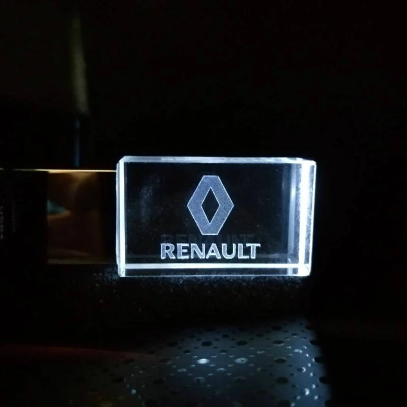 Usb2.0 metal crystal auto Renault kľúč model USB Flash, Externých 4G 8 GB 16 GB 32 GB, 128 GB drahý kameň pero jednotky špeciálny darček