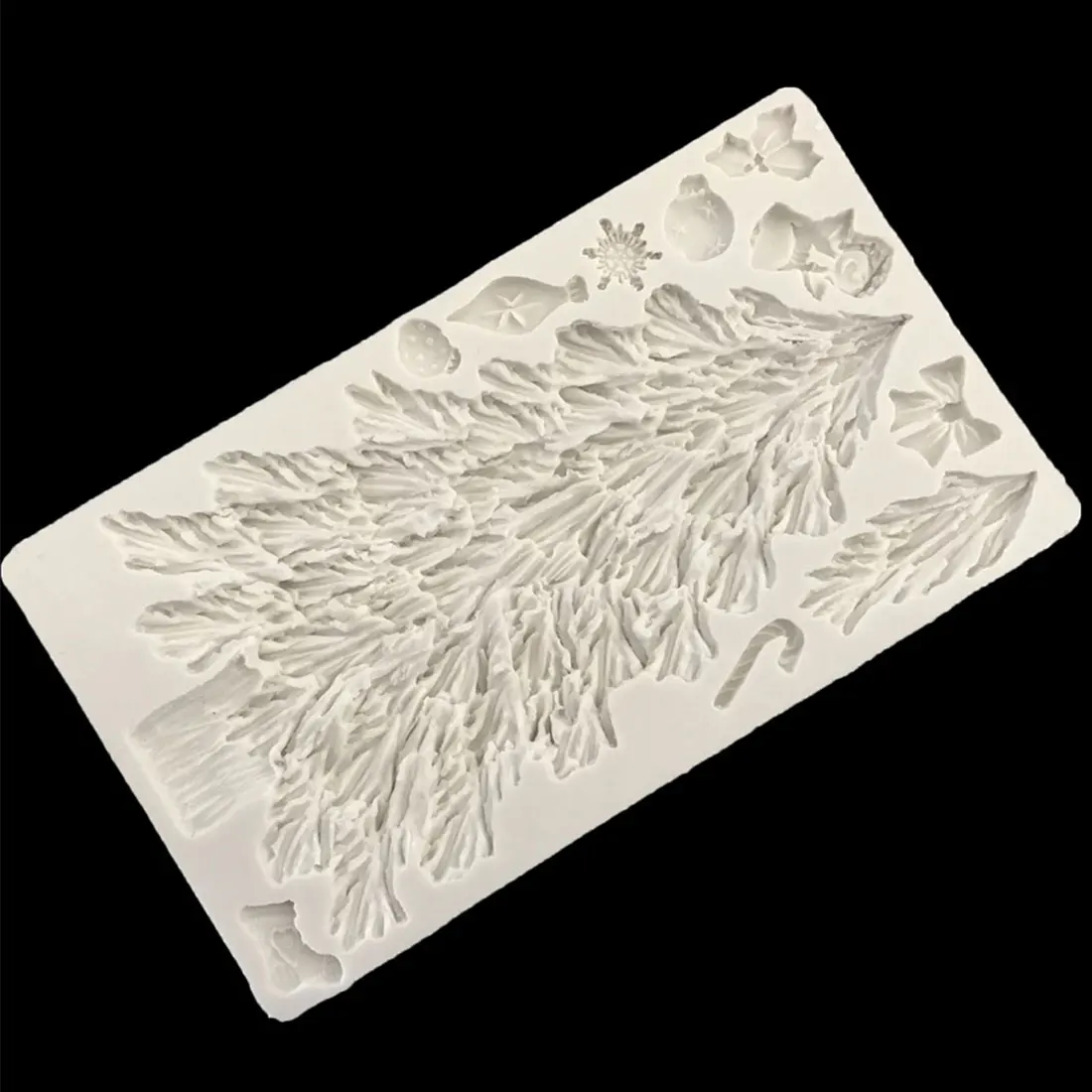 Užitočné Vianočný Stromček Snowflake Luk Silikónové formy Tortu Hranice Zdobenie Fondant Formy 3D Čokoládové Cukrovinky Hlinené Formy