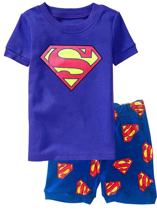 V lete roku 2020 detské Pyžamo Sady Bavlna Dieťa Boys Krátke Rukávy Cartoon Sleepwear Deti Pyžamo Enfant Chlapcov