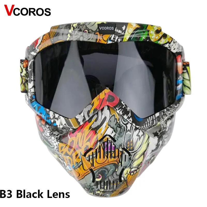 VCOROS motocyklové prilby modulárne pre otvorenie tvár retro vintage prilby odnímateľný okuliare s windproof