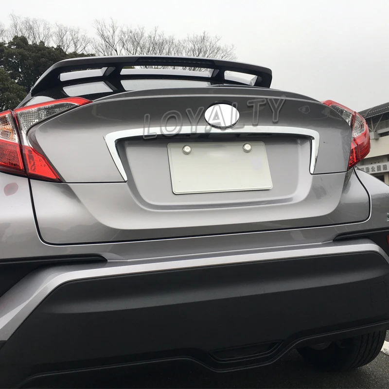 Vernosť pre Toyota C-H CHR 2016 2017 2018 Zadné zadné dvere batožinového priestoru Licencia Výbava Kryt ABS Chrome Auto Príslušenstvo Styling