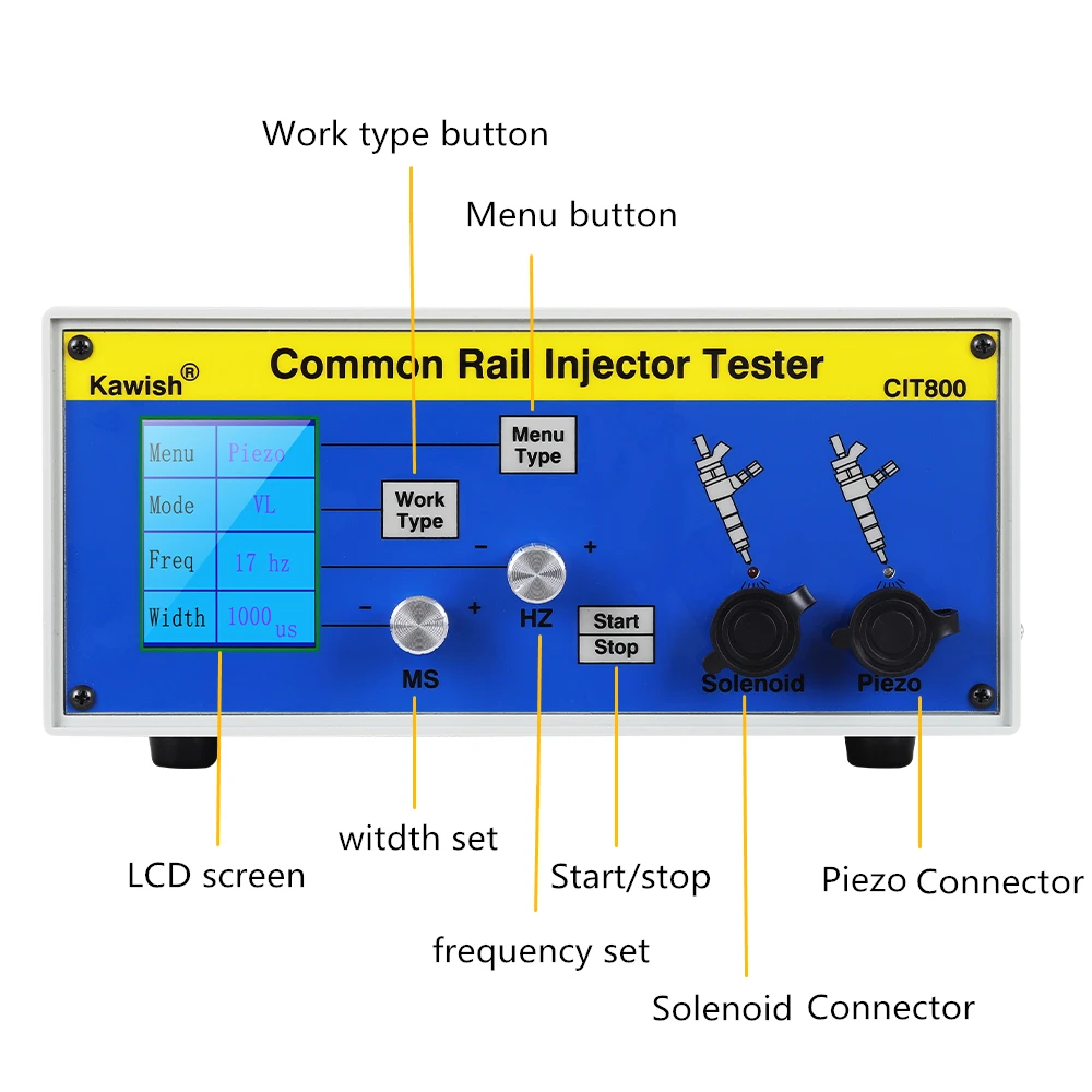 Veľký LCD CIT800 multifunkčné nafty common rail injektor tester diesel Piezoelektrické Injektor tester elektromagnetické injektor ovládač