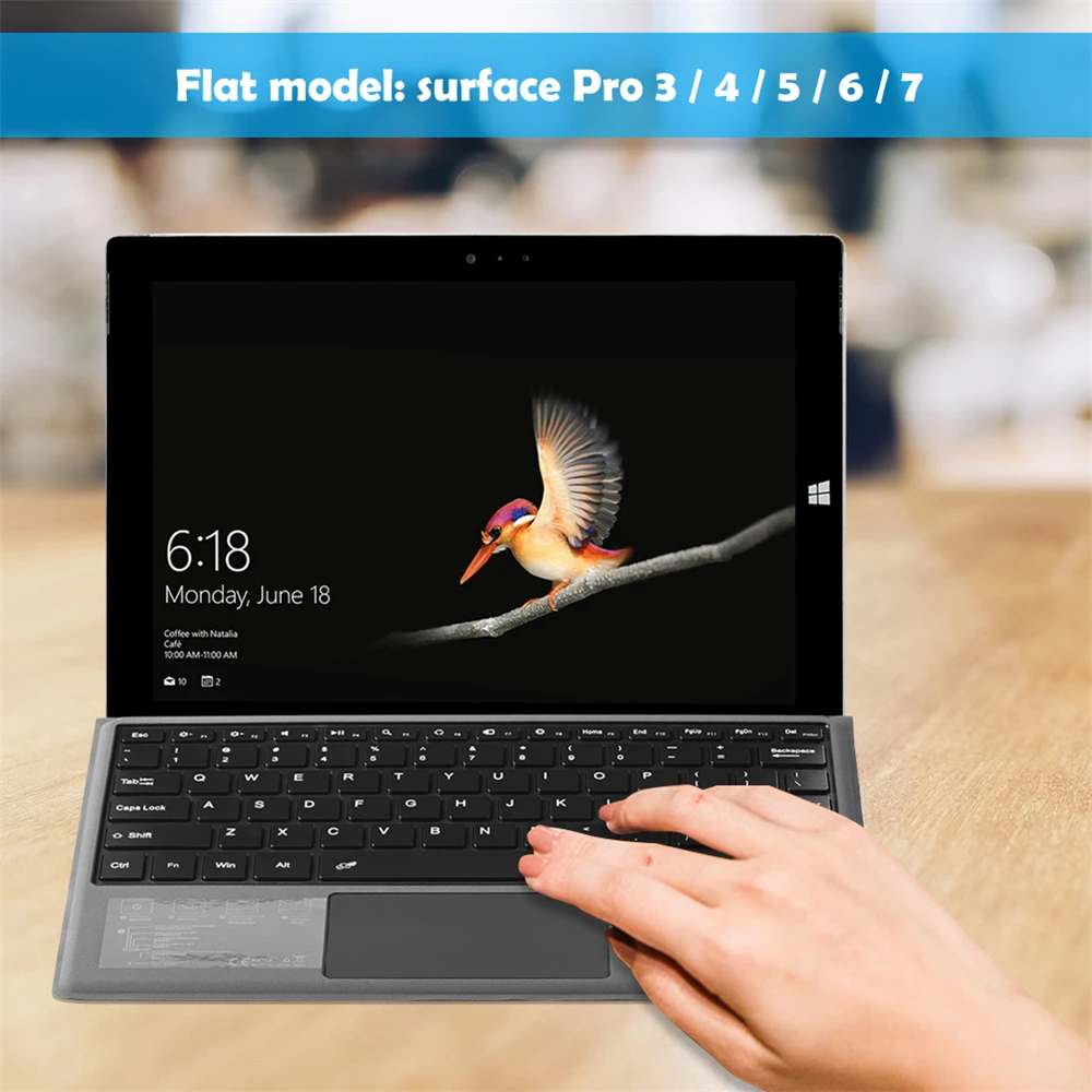 Vhodné pre Microsoft Surface Pro 3/4/5/6/7 Bezdrôtový Tablet Bluetooth 3.0 Tablet Klávesnice Notebooku Herné Klávesnice