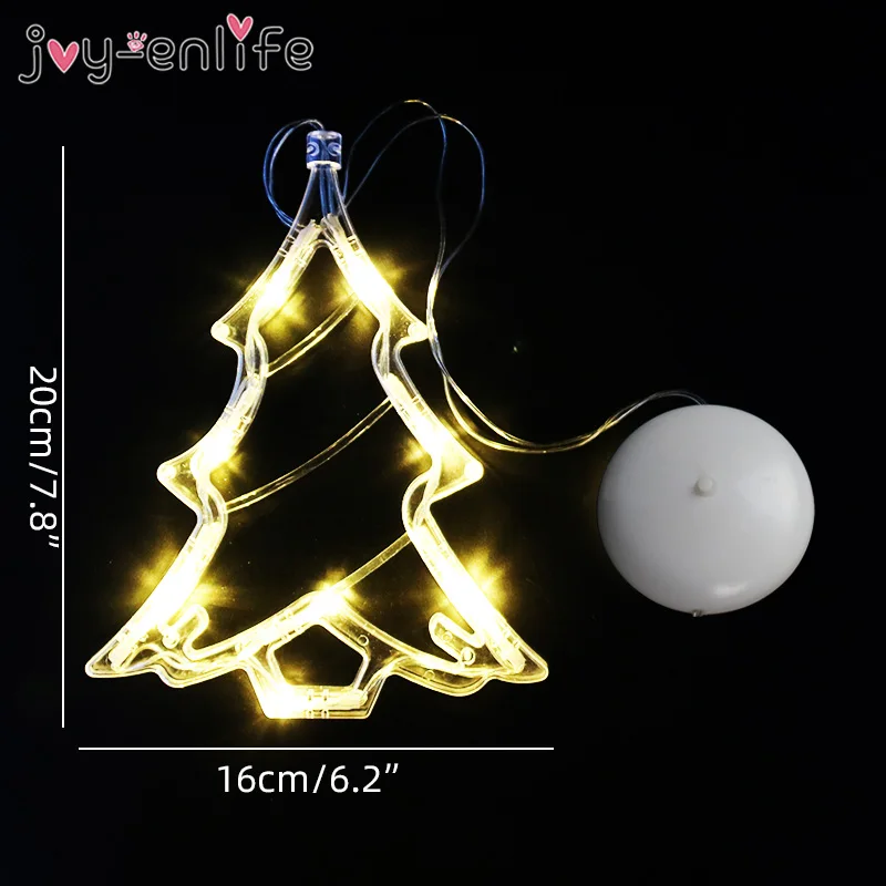 Vianočné Okno Bulík Lampa Santa snehové Vločky Snehuliak LED Svetlá, Vianočné Dekorácie pre Domov Batérie Powered Dovolenku Osvetlenie