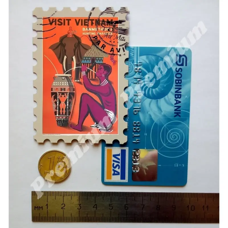 Vietnam suvenír magnet vintage turistické plagát