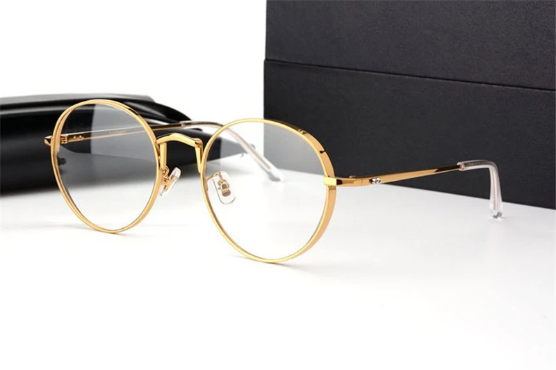 Vintage Okrúhle okuliare rámom, Jemné značka Optická Titánové Okuliare, Rám Muži Ženy Slobody Oculos De Grau s Pôvodnou prípade
