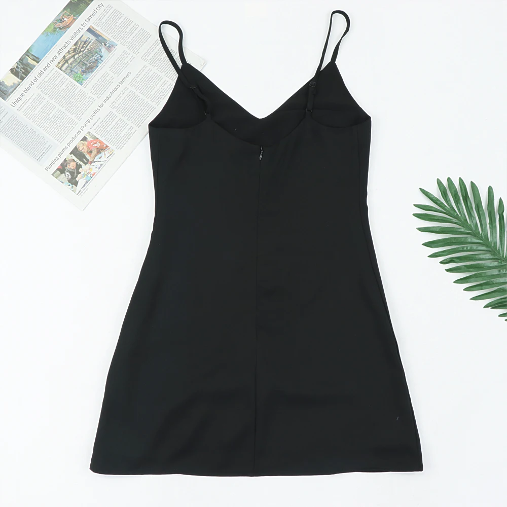 Vintage Čierny uzáver ženy sklzu šaty, Sexy Split vestidos Retro šaty Štíhly Elegantný mini Šaty drop shipping za šaty 2020