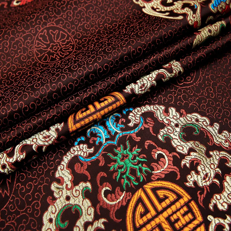Vintage čínsky drak-vzorované brocade, žakárové tkaniny materiál satén oblečenie tkaniny DIY cheongsam a kimono