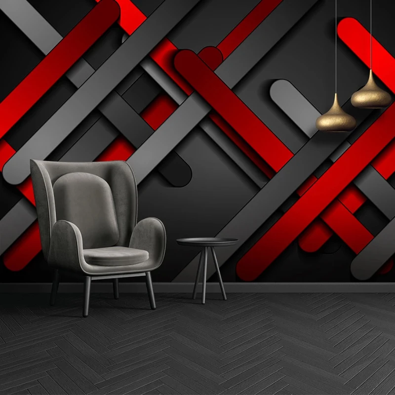Vlastné 3D nástennú maľbu, Tapety Nástenné Maľby Moderné Abstraktné Geometrické Línie Tvorivé Hotel Spálňa Pozadí Foto Tapety na Steny