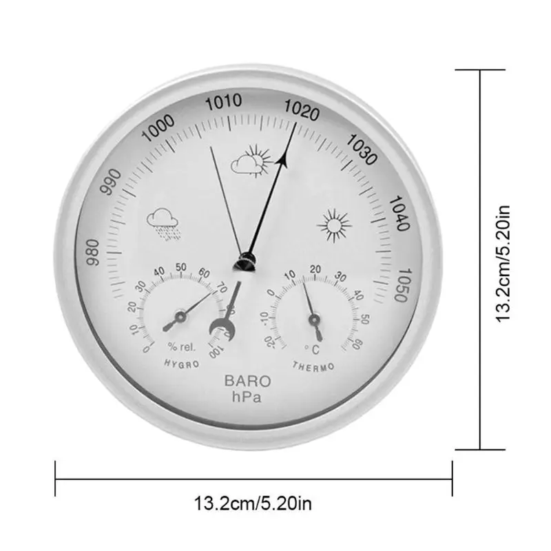 Vlhkomer Vysokú Presnosť Ukazovateľ Tlaku Vzduchu Počasie Nástroj, Barometer