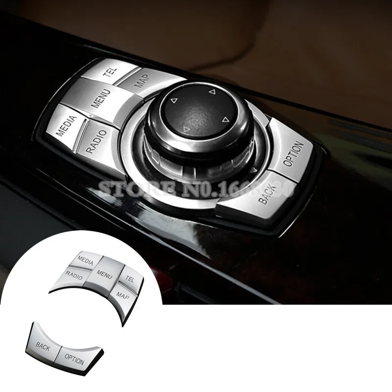 Vnútorné Konzoly iDrive Multimediálne Tlačidlo Výbava Kryt Na BMW X5 E70 2010-2013 X6 E71 2010-Auto príslušenstvo interiéru Auta, Trim