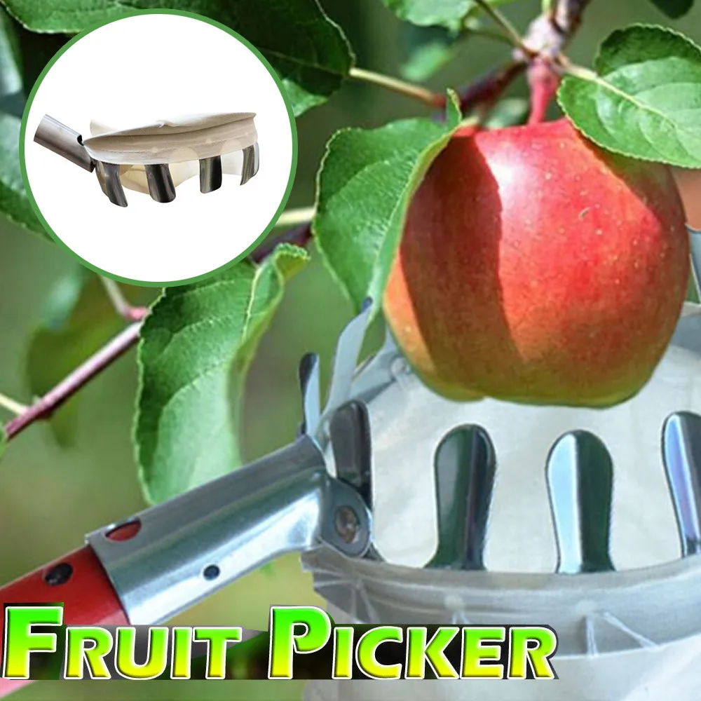 Vonkajšie Ovocie Picker Apple Orange Hruška Broskyňa Praktické Záhrade Zbierame Tool Bag hot predaj jún 20