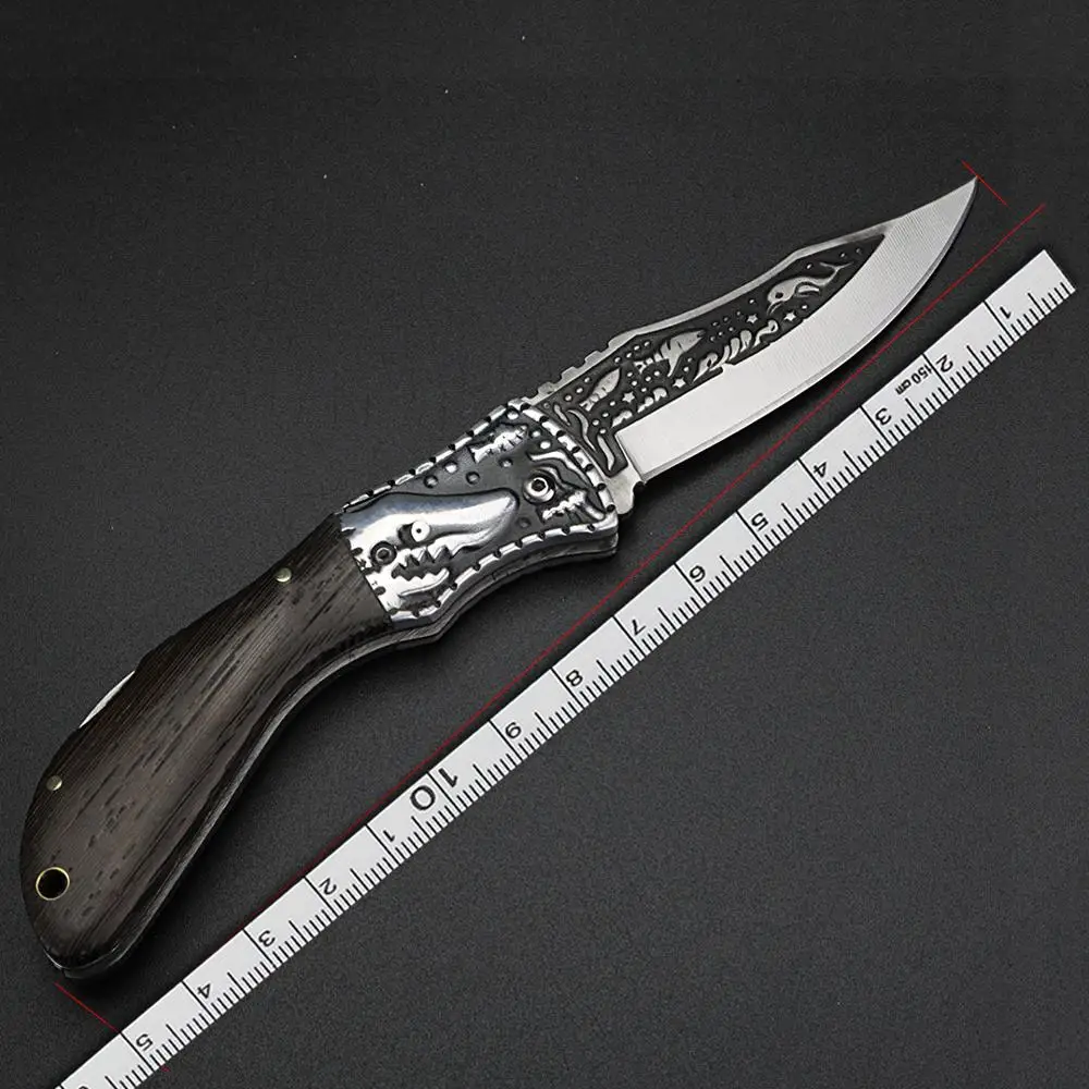 Vonkajšie skladací nôž camping multifunkčné lovecký nôž vysokú tvrdosť prežitie nôž rovný nôž