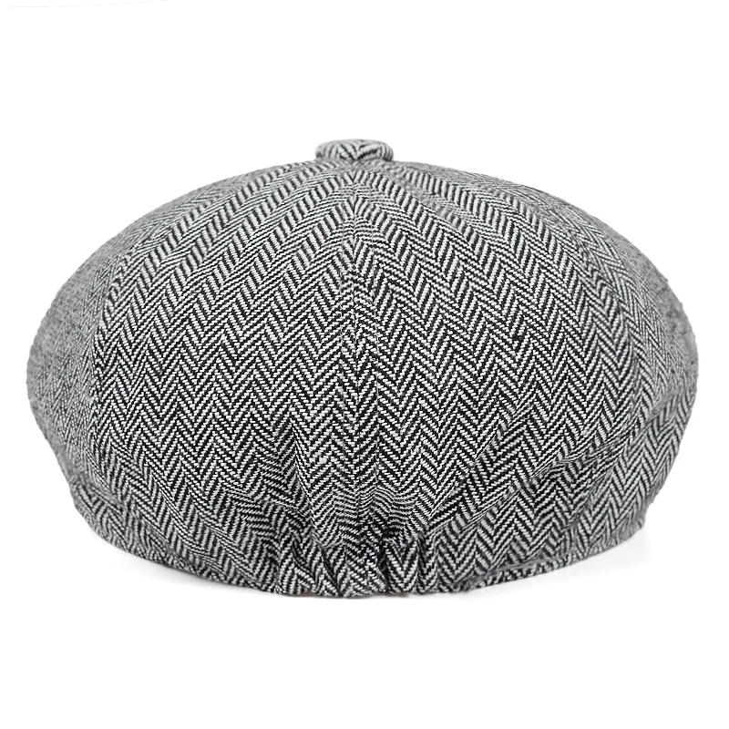 Vysoko kvalitné módne pevné mreže beret spp vonkajšie voľný čas klasické osemhranné klobúk mužov a žien na jar a na jeseň teplé čiapky