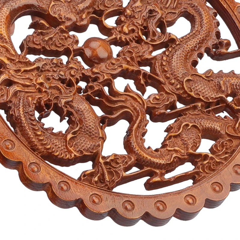 VZLX Dreva Vyrezávané Dragon Nášivka Rám Rohu Onlay Nevyfarbené Nábytok Domov Dekor Dverí Dekorácie, Doplnky Čínsky Drak