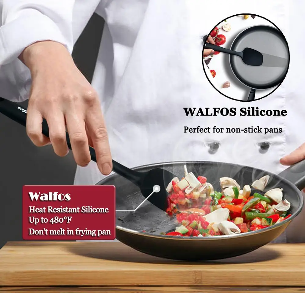 WALFOS 5 KS/Set Non-Stick Silikónové Stierky, Pečenie Pečiva Tepelne-Odolné Silikónové Stierky Kuchynské Nádoby na Varenie Nástroj
