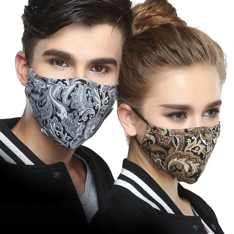 Wecan Kpop Bavlna Čierna Maska na Ústa, Tvár Masku Proti PM2.5 Masku proti prachu s 2ks Filter Uhlíkom kórejský Maska Textílie Masku na Tvár