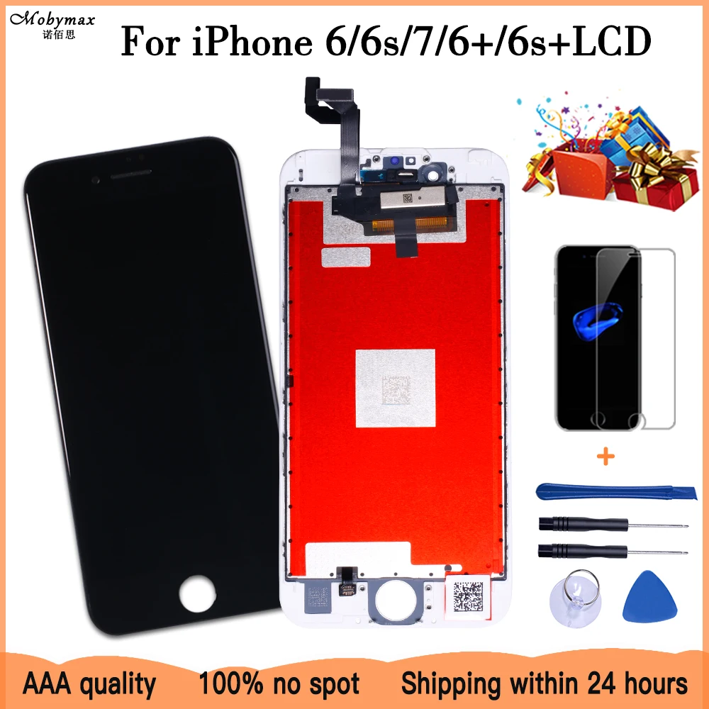 White&Black OEM Displej Pre iPhone 6 7 6 Plus 6 Plus Displej LCD Náhradné Displej s 3D Dotykový Displej Digitalizátorom. Montáž