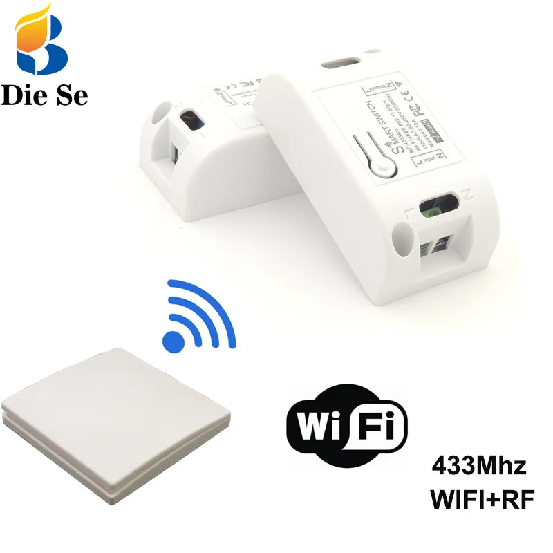 Wifi Bezdrôtové Smart Switch 433Mhz RF Prijímač Smart Home Automation Modules 86 Stene Panel Diaľkové Ovládanie pre Svetlo LED