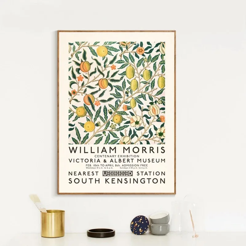 William Morris Plátno na Maľovanie Victoria a Albert Múzeum Výstava Plagát a Vytlačí Wall Art Obraz pre Domáce Dekorácie