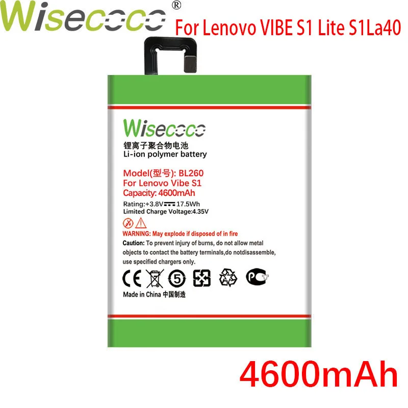 Wisecoco BL260 4600mAh Nové Batérie Pre Lenovo ATMOSFÉRA S1 Lite S1La40 Telefón Vysokej qualtiy+Sledovacie Číslo