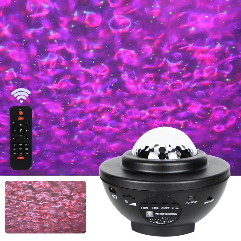 WUZSTAR Hviezdne Nebo LED Laser Party Projektor RGB Bluetooth, Noc, Svetlo, Zvuk, Ovládanie DJ Efekt Lanps Deti Spálne Dekorácie