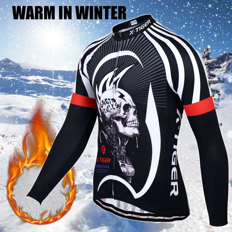 X-Tiger Pro Thermal Fleece, Cyklistika Dres Nastaví na Zimnom MTB Bike Cyklistické Oblečenie Super Teplé Racing Bicykli, Cyklistika Dres Nastaviť