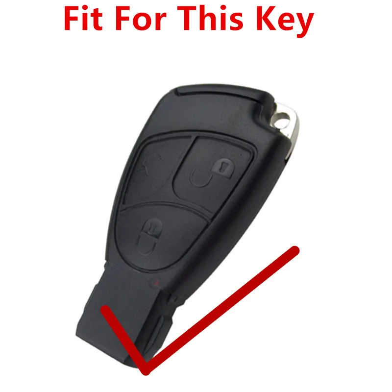 XIEAILI pravej Kože 3Button Diaľkové Smart Key puzdro Pre Benz C E ML S SL SLK CLK AMG S30