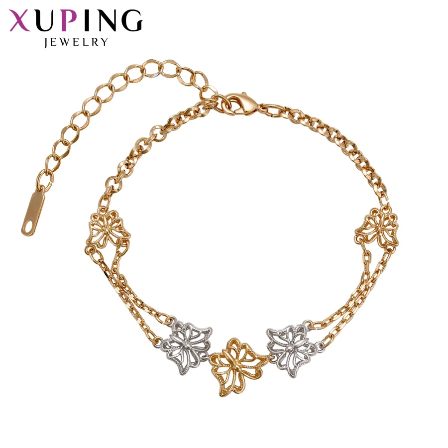 Xuping Módne Luxusné Náramky v Tvare Motýľa Populárny Dizajn Náramkov pre Ženy, Dievčatá, Šperky, Vianočné Darčeky 72031