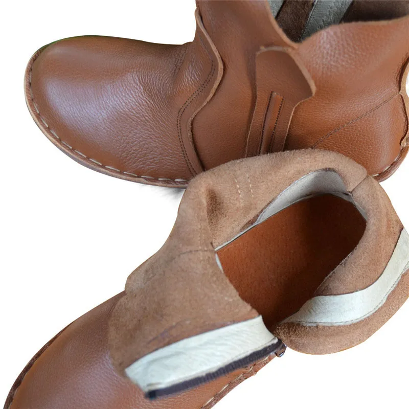 YAERNInew žien originálne kožené módne topánky móda topánky na zips dizajn veľkosť 35-42 Jeseň Zima styleE1215