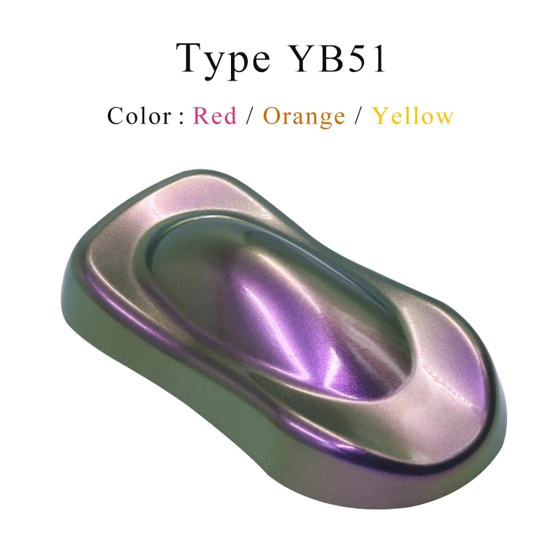 YB51 Chameleon Pigmenty Akrylová Farba Prášková vrstva Farbivo pre Autá Automobilov, Umenie, Remeslá Maľovanie, Dekorácie Nechtov 10g