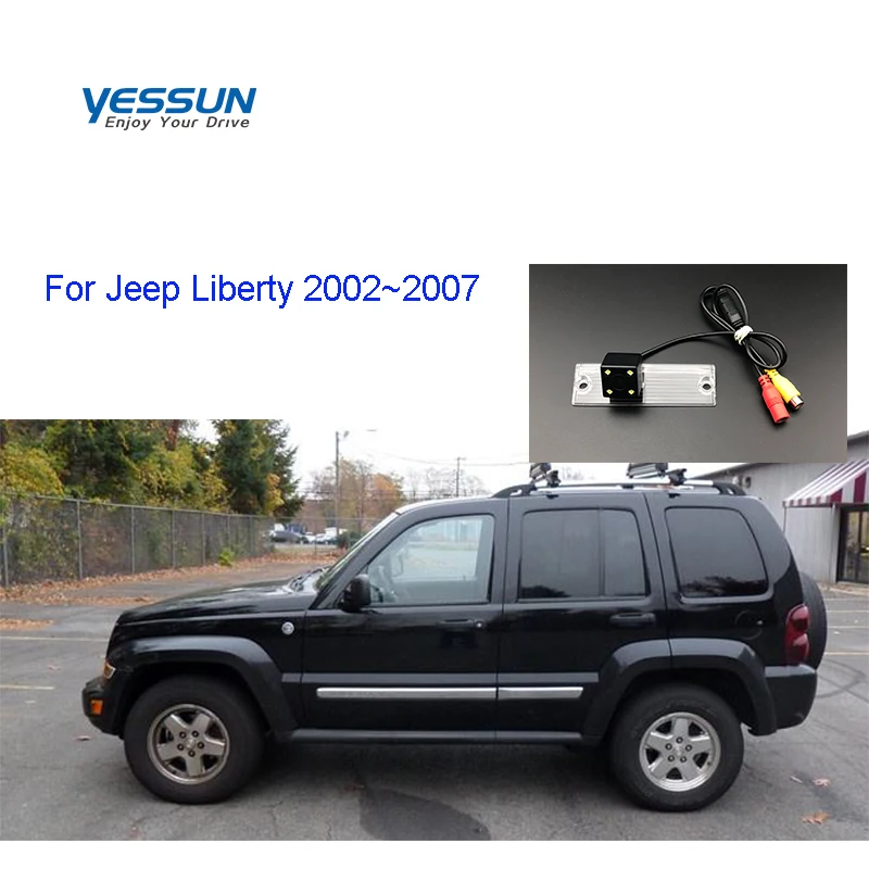 Yessun špz parkovacia Kamera Pre Jeep Liberty 2002~2007 4 LED pre Nočné Videnie 170 Stupeň HD zadná kamera