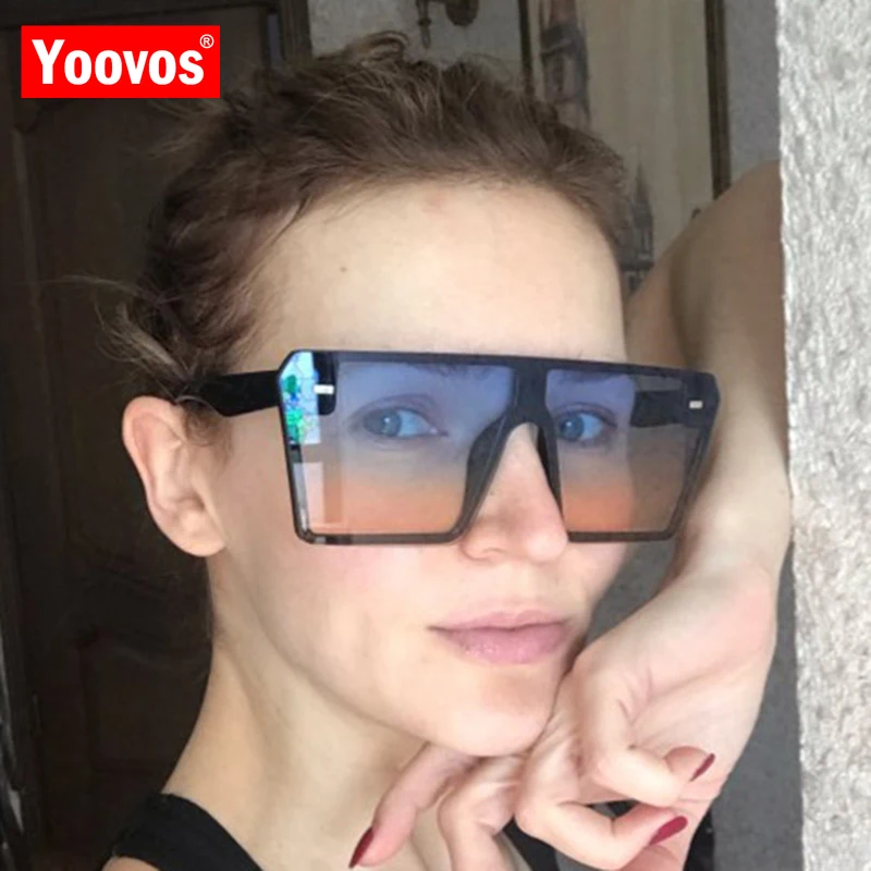 Yoovos 2021 Veľké Rámom slnečné Okuliare Ženy Retro Tichom Objektív, Zrkadlo Námestie Slnečné Okuliare Značky Vintage UV400 Lentes De Sol Mujer