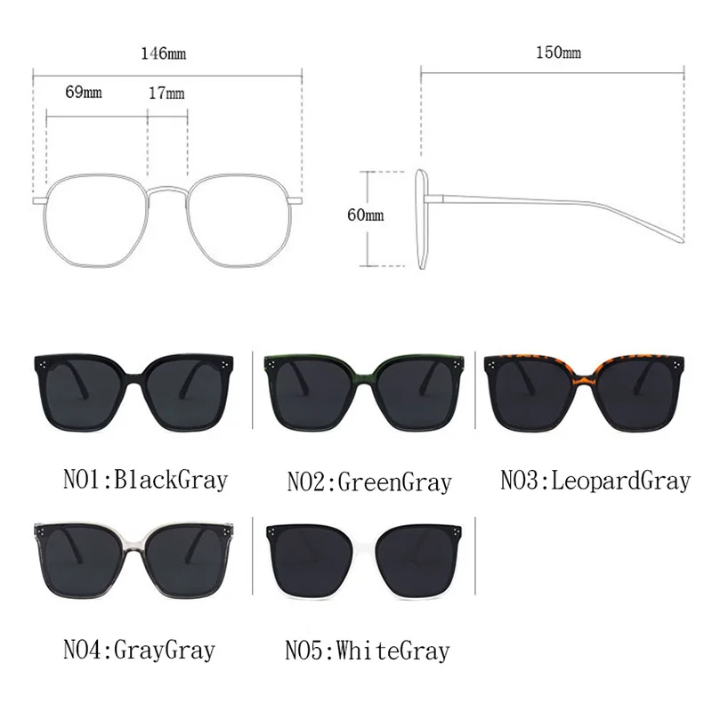 Yoovos Módne Slnečné Okuliare Ženy Klasické Nadrozmerné Námestie Ženy Slnečné Okuliare 2021 Luxusný Dizajn Značky Zrkadlo Oculos De Sol Gafas