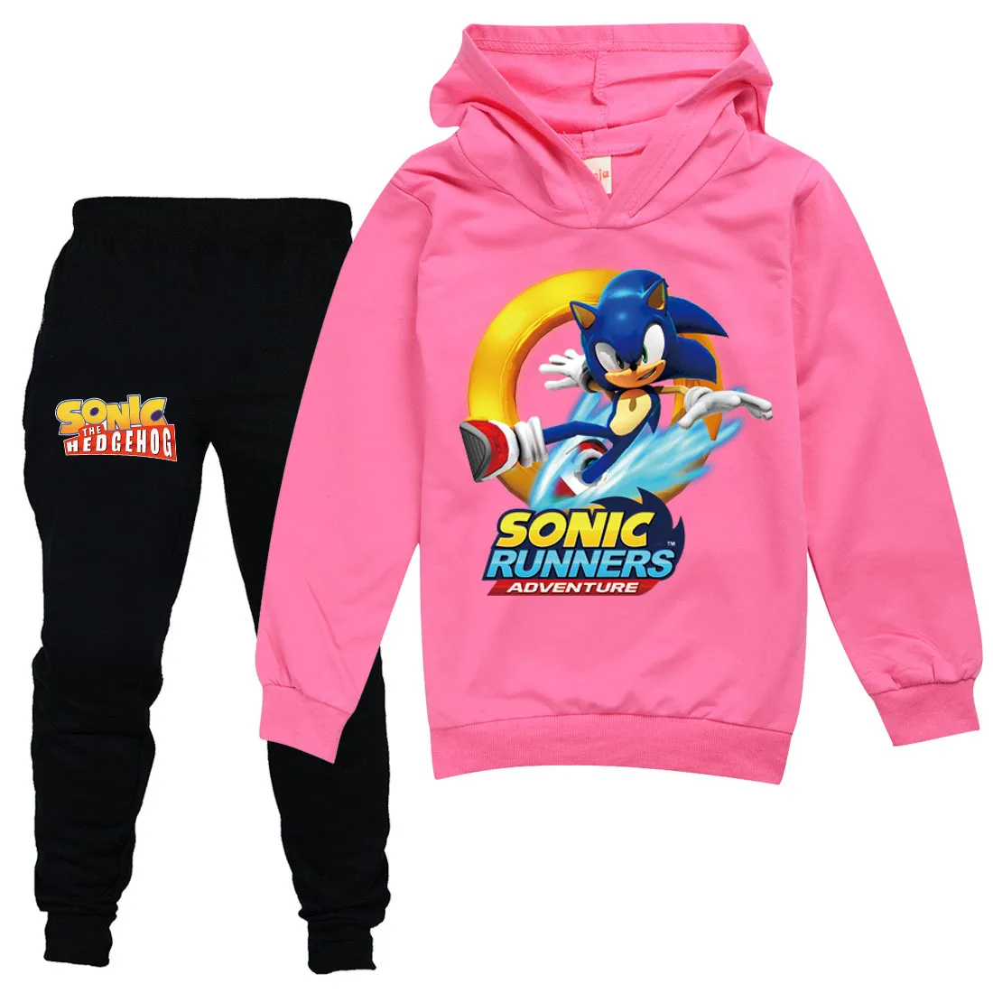 Z&Y 2-16Y Sonic The Hedgehog chlapčeka Oblečenie Set sa Deti Hoodies+ Športové Nohavice 2ks Vyhovovali Jeseň Bežné Baby Girl Tepláková súprava Oblečenie