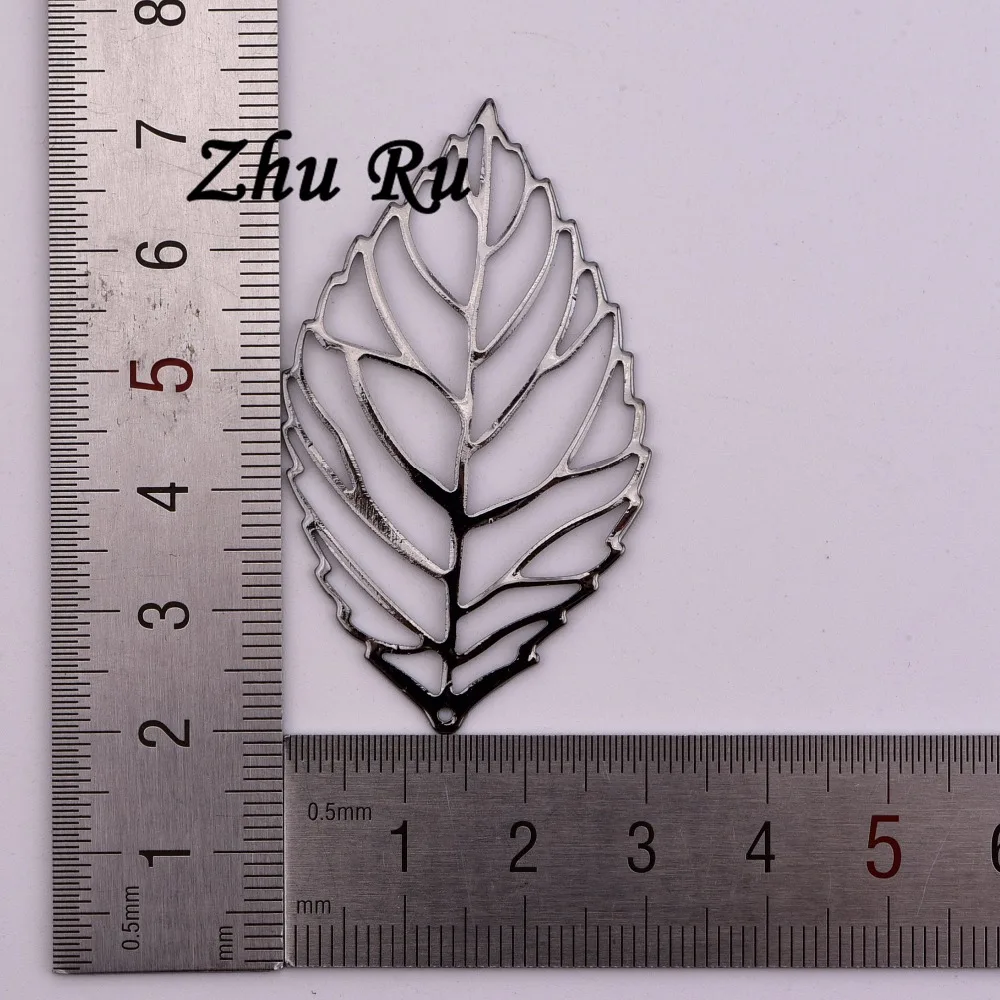 ZHU RU 10pcs/veľa 53*31mm listová zeleň Rastlín stonky a listy tvar Suché kufra sa zobrazili kľúčové tlačidlá DIY Plávajúce Prívesok materiálov šperky
